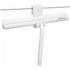 Minismus Tergivetro Doccia con Supporto, Pulisci Vetri, 28 cm, Bianco | Raschietto doccia, lava vetri, tira acqua, silicone, supporto incluso, senza foratura, per bagno e specchi