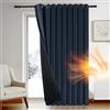 Deconovo Tenda Oscurante Termica Doppio Strato, Antivento, Pesante, Isolante per Freddo e Caldo, Adatta per Finestre e Porte, 300x260 CM, Blu Navy, 1 Pezzo - Certificata Oeko-Tex® Standard 100