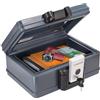 Brihard Cassaforte Portatile Certificata 2013, A5 - Scatola di Sicurezza Impermeabile e Ignifuga con Serratura a Chiave, Protezione di Valori e Documenti, H 15,4 x L 35,4 x P 28,2 cm