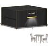 OLEVOLT Copertura per Tavolo da Esterno Copritavolo Esterno Impermeabile | Copertura per Mobili da Giardino Telo Copritavolo Esterno 420D Oxford Copertura per Tavolo e Sedie da Giardino 125x63x74cm