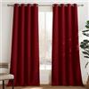 PONY DANCE Tende Rosse per Camera da Letto Tende Oscuranti con Anelli | 2 Pezzi L140 x A240 cm, Termiche Isolanti Caldo e Freddo, per Salotto, Blackout, Privacy, Anti-UV, OEKO-TEX, Moderne