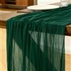 Foatcox Runner da Tavolo Verde Scuro, 300 x 90 cm Runner da Tavolo in Garza Bohémien Adatto per Matrimoni, Feste, Natale, Capodanno, Baby Shower, Addii al Nubilato e Decorazioni da Tavola