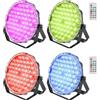 BETOPPER 54 x 1W LED Par Can RGB 3-in-1 per DJ, con telecomando, DMX512, attivazione sonora, auto e Master-Slave. Luci disco per feste, matrimoni, club, chiesa, 4 pz.