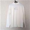 SNOOPY T-shirt bianca Snoopy collo alto manica lunga ricamata davanti morbida calda