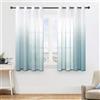 MRTREES Tende Corta Trasparenti Turchese Scuro Sfumate 2 Pezzi,140x145 CM | Tenda Decorativa Moderna con Occhielli per Casa,Tenda per Camera da Letto Finestre Cameretta Bambini Salotto Casa