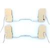 prometeo electronics Set 2 Portalampade R7s Beige - 117mm - 118mm per lampade alogene e Led base in porcellana