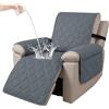 Ystyle Copripoltrona Relax Reclinabile 1 Posto, Grigio Scuro | Copri Poltrona Reclinabile con Braccioli, Copripoltrone con Fascia Elastica, Antigraffio Antiscivolo e Lavabile, per Animali
