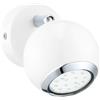 Eglo LED Applique Bimeda, lampada da parete in metallo bianco | e cromo, illuminazione soggiorno, spot con lampadina GU10, luce calda