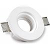 KOSOOM C1030Y Portafaretto in Gesso Rotondo Ø100mm Slim da Incasso Verniciabile GU10 MR16