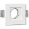 KOSOOM C1030F Portafaretto Quadrato in Gesso Slim da Incasso Verniciabile GU10 MR16