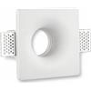 KOSOOM C1245F Porta faretto da incasso quadrato verniciabile per gesso GU10 MR16