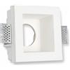 KOSOOM C1260F Portafaretto in Gesso Quadrato da Incasso Verniciabile GU10 MR16