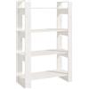 vidaXL Libreria/Divisorio Bianco 80x35x125 cm Legno Massello di Pino