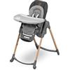 Maxi-Cosi Minla Seggiolone Pappa Evolutivo, 0-60 kg, Essential Graphite | Seggiolone Pappa Bimbi, 0-14 Anni, 9 Posizioni Altezza, 5 Posizioni Reclinabili, Chiusura Compatta, Poggiapiedi Regolabile