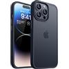 CANSHN Cover Opaca per iPhone 14 Pro(6,1 Pollici), Custodia Traslucida Opaca Protettiva Sottile Antiurto - Nero