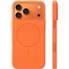 TOCOL Cover per iPhone 17 Pro in Silicone Liquido, Arancione | Compatibile con MagSafe, Antiscivolo, Fodera Interna in Microfibra, Anti-Impronte, Custodia Antiurto e Antigraffio