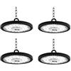 Blivrig 100W Faretto LED UFO 4 Pezzi, Lampada da Officina Industriale 10000LM | Impermeabile IP65, 6000K Bianco Freddo, Super Luminoso 144 LEDs, Lampada LED per Capannone, Fabbrica, Officina, Fienile