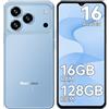 Blackview WAVE 7C Smartphone Offerta Android 16, 16GB+128GB/2TB Cellulare | 32MP Cellulare in Offerta, 6.56" Schermo, 5000mAh Cellulari, 4G Dual SIM Telefoni, Face ID, 3 Slot Carte, 3.5mm, IP54, Type-C