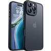 CANSHN Cover Opaca per iPhone 16 Pro(6,3 Pollici), [Protezione Completa Della Fotocamera] Custodia Traslucida Opaca Protettiva Sottile Antiurto, Nero