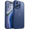 CANSHN Cover Opaca per iPhone 16 Pro(6,3 Pollici), [Protezione Completa Della Fotocamera] Custodia Traslucida Opaca Protettiva Sottile Antiurto, Blu Profondo