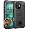 Beeasy Cover per iPhone 16 Plus IP68 Impermeabile Custodia Militare Antiurto Resistente 360° Metallo Armor Protezione Schermo Integrata Rugged Robusta Indistruttibile Subacquea Antipolvere Nero
