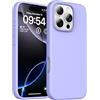 TOCOL Cover per iPhone 15 6,1 Pollic, Silicone Resistente, Fodera in Microfibra, Custodia per iPhone 15 Protezione Antiurto Silicone, Viola Chiaro