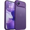 CANSHN Cover Opaca per iPhone Air(6,5 Pollici), [Protezione Completa Della Fotocamera] Custodia per iPhone 17 Air Traslucida Opaca Protettiva Sottile Antiurto - Viola Profondo
