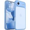 CANSHN Cover Opaca per iPhone Air(6,5 Pollici), [Protezione Completa Della Fotocamera] Custodia per iPhone 17 Air Traslucida Opaca Protettiva Sottile Antiurto - Azzurro