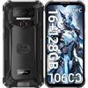 OUKITEL WP23 Plus (2026) Rugged Smartphone 16GB+128GB/1TB - 10600mAh | Telefono Indistruttibile, Andrioid 15 Rugged Phone, 6.52" HD Cellulare Antiurto, Octa-Core Telefono, NFC/Dual SIM/OTG, Nero
