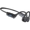SANOTO Cuffie Conduzione Ossea, 26,5g Ultra-Leggero, LED | Open Ear Auricolari Conduzione Ossea Bluetooth 6.0, IP65 Impermeabili. Per Corsa e Ciclismo.