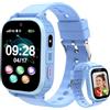 pmstuy Smartwatch Bambini 4G con GPS e Videochiamata HD, Orologio Telefono con Chat Vocale, Modalità Scuola, Sveglia, Giochi, Fotocamera, IP68, Regalo 4-15 Anni