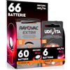 Rayovac 66 Batterie per Apparecchi Acustici Misura 13 PR48 Arancioni Zinco-Aria Phono Pulse Technology in 11 Blister da 6 Pile - 66 Batterie: 60 Rayovac + 6 Udivita