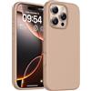 TOCOL Cover per iPhone 16 Pro 6,3 Pollic, Silicone Resistente, Fodera in Microfibra, Custodia per iPhone 16 Pro Protezione Antiurto Silicone, Titanio Sabbia