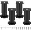 Torven Set di 4 Piedini Per Mobili In Acciaio Inox (Carico massimo 250 kg) | Piedini Regolabili Per Mobili, Per Piedini Per Divano, Piedini Per Mobile Bagno, Piedini Per Letto & Piedini Per Tavolo