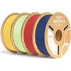 ELEGOO PLA Matte Filamento Stampante 3D Blu Rosso Verde Giallo 4kg 1,75mm | Opaco PLA, precisione di misurazione +/- 0,02mm, adatto per maggior parte delle stampanti 3D FDM
