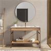 DEGHI Mobile bagno a terra 120 cm bronzo spazzolato e rovere con lavabo integrato - Axis