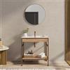 DEGHI Mobile bagno a terra 80 cm bronzo spazzolato e rovere con lavabo integrato - Axis
