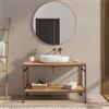 DEGHI Mobile bagno a terra 120 cm portalavabo bronzo spazzolato e rovere - Axis