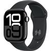 Apple Watch 10 GPS Alu Jet Black 42mm Black Silicon Band, Buono - Ricondizionato
