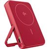 Fresh 'n Rebel Power Bank Magnetico Wireless 10000mAh - Compatibile con MagSafe - Qi2 - Ricarica Rapida 15W - Caricatore Portatile per iPhone 17/16/15/14/13/12 & Dispositivi Android Qi (Berry Red)