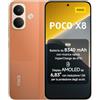 Xiaomi POCO X8, Smartphone 8+256GB, Arancione, Batteria 8340mAh, HyperCharge 67W | 3500 nits Sunlight Display AMOLED 6,83 1.5K per Protezione Occhi, Snapdragon® 6s Gen 4, Fotocamera OIS 50MP,Xiaomi HyperOS 3