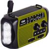 Trevi RA 7F30 BT Radio Portatile Multibanda FM/AM/SW con Lettore MP3 Wireless, Funzione Power Bank e Torcia LED, Ricarica Solare, a Dinamo o USB-C, Ideale per Emergenze, Campeggio, Viaggi, Verde