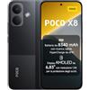 Xiaomi POCO X8, Smartphone 8+256GB, Nero, Batteria 8340mAh, HyperCharge 67W | 3500 nits Sunlight Display AMOLED 6,83 1.5K per Protezione Occhi, Snapdragon® 6s Gen 4, Fotocamera OIS 50MP,Xiaomi HyperOS 3