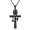 VONALA Ankh - Collana in argento sterling, con occhio di Horus, con ciondolo a forma di croce e scarabeo, idea regalo per uomini e donne
