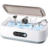 RWSRW Pulitore Ultrasuoni Lavatrice Ultrasuoni 640ML Vasca Ultrasuoni pulizia profonda a 360°per occhiali, gioielli, orologi