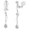 PHNIBIRD Orecchini Clip Donna senza Buco Lunghi Pendenti con Pietra Natale | Ipoallergenico, Comodo, Leggero da Indossare, Brillante, Raffinato, Elegante, Regalo Donna Compleanno con Pietra Portafortuna
