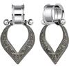 Epinki Dilatatore Orecchio con Ciondolo Amovibile, Acciaio Inox Forma Goccia Vintage, Piercing Gioielli per Uomo Donna, Stile Gotico Etnico, Taglie 4mm a 30mm