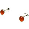Art Gecko Corniola - orecchini a perno rotondi in argento Sterling 925 (CST1905161)
