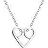Sofia Milani - Collana da Donna in Argento 925 - Ciondolo a Cuore Pretzel