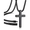 Richsteel Collana Uomo Donna Ciondolo Croce S/M/L, Crocifisso Collana Croce Uomo, Acciaio Inox 316L, Impermeabile e Non Arrugginisce